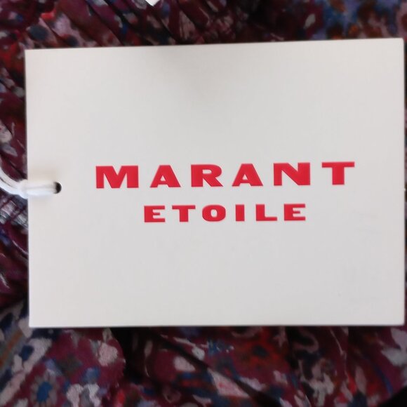 ISABEL MARANT ETOILE NWT Brigitte Plum tiered moto boho asymetrical skirt - Picture 2 of 15